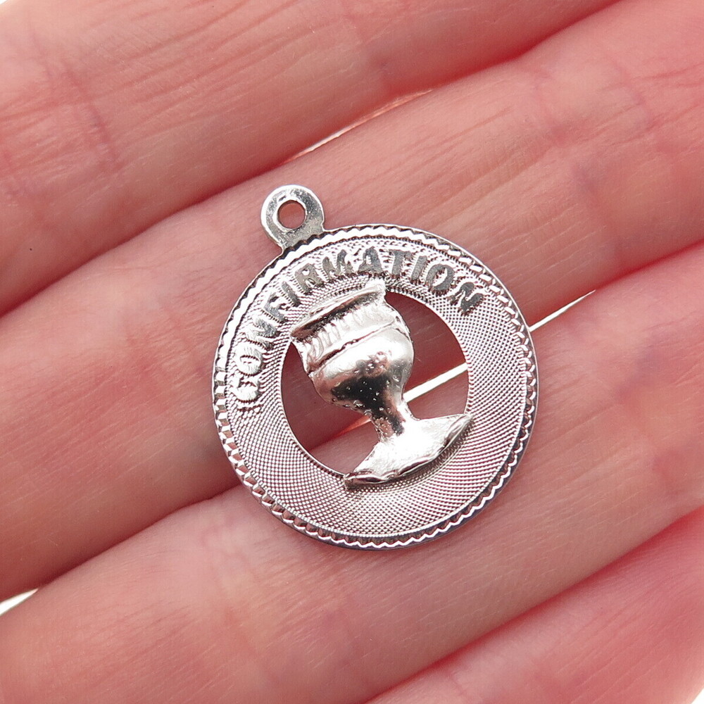 M&M Mark Mercy 925 Sterling Silver Vintage Confirmation Charm Pendant